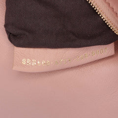 Medium Leather Embossed FF Baguette Satchel