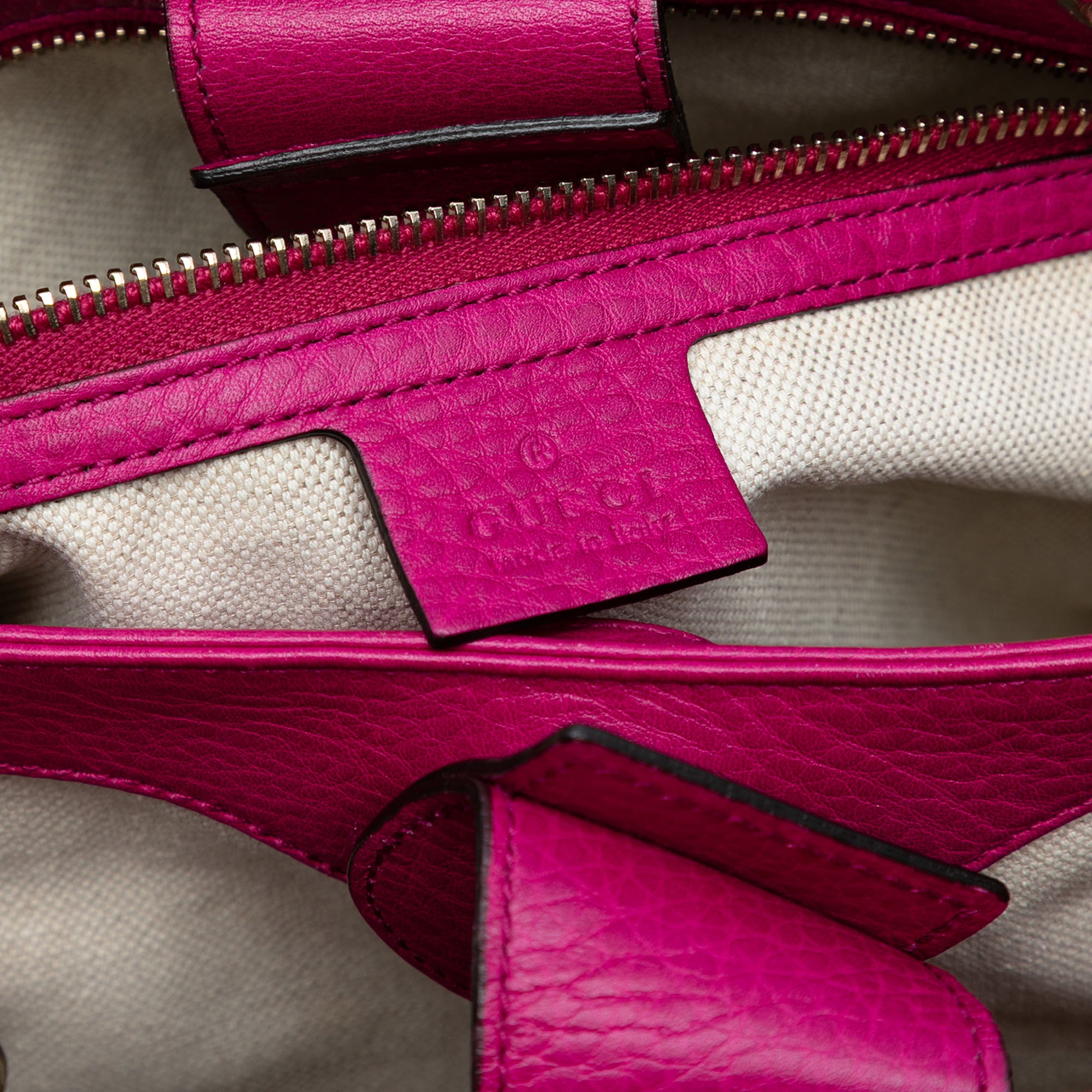 Small Calfskin Bamboo Shopper Satchel