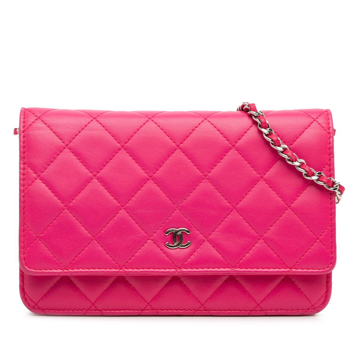 CC Quilted Lambskin Wallet On Chain_0