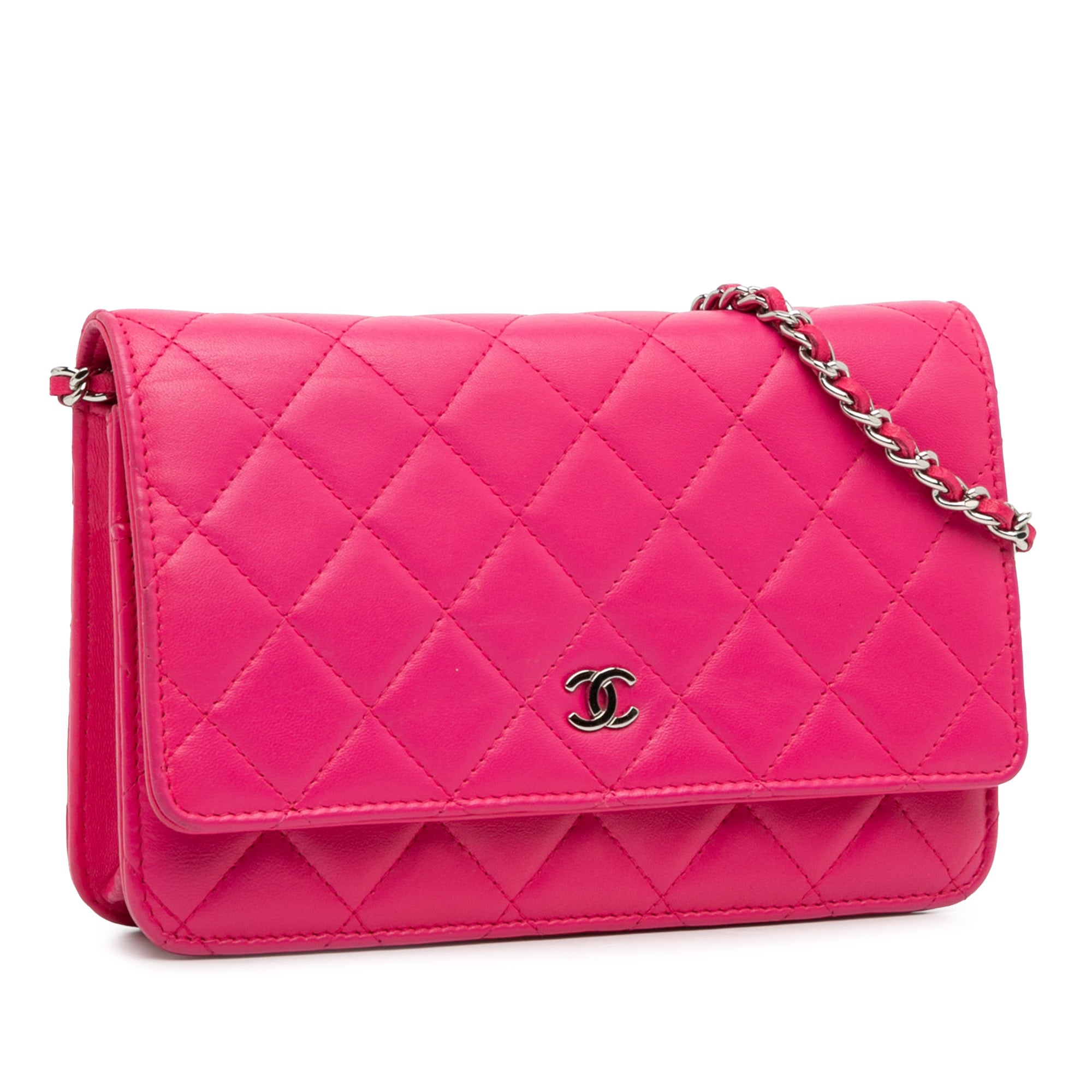 CC Quilted Lambskin Wallet On Chain_1