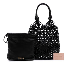 Nappa Macrame Bucket Bag