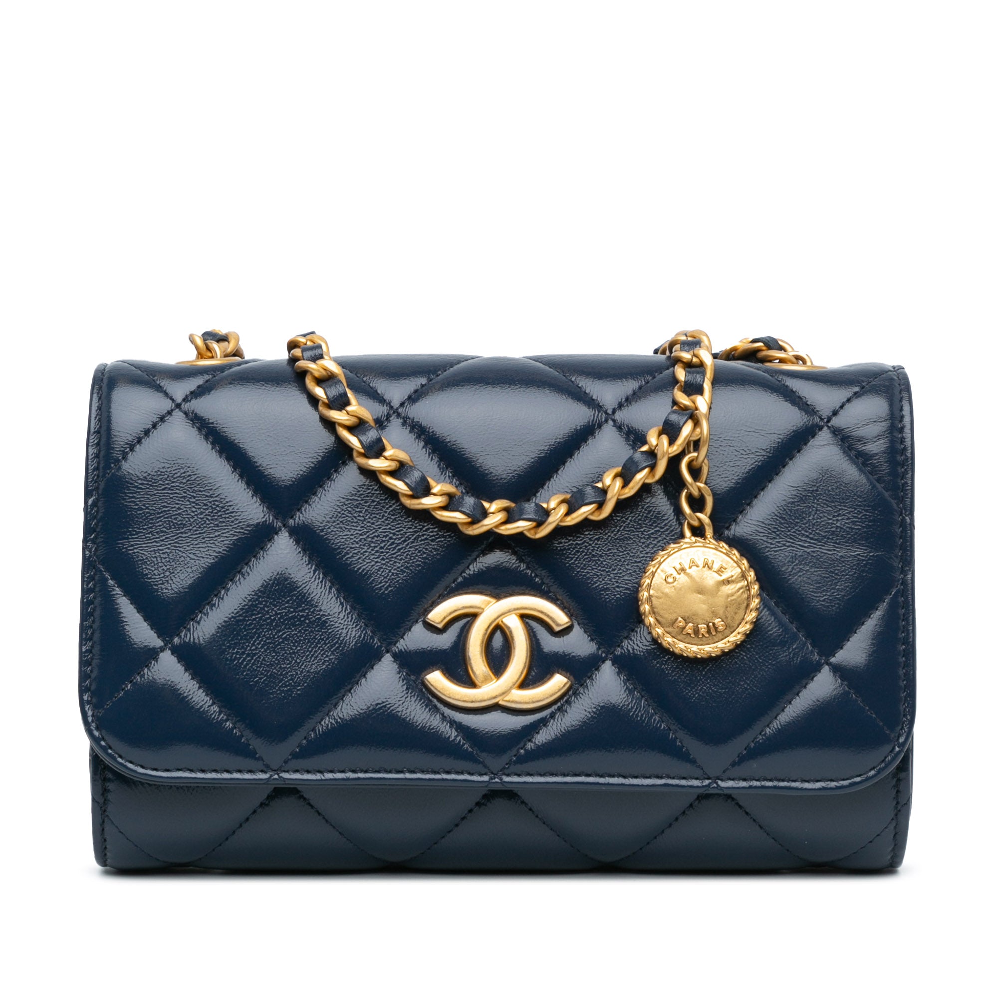 CC Quilted Lambskin Wallet on Chain