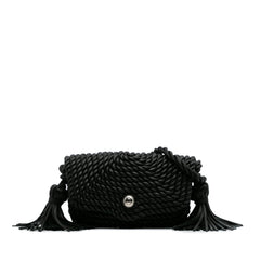 Lambskin Torchon Classic Tasseled Twisted Crossbody