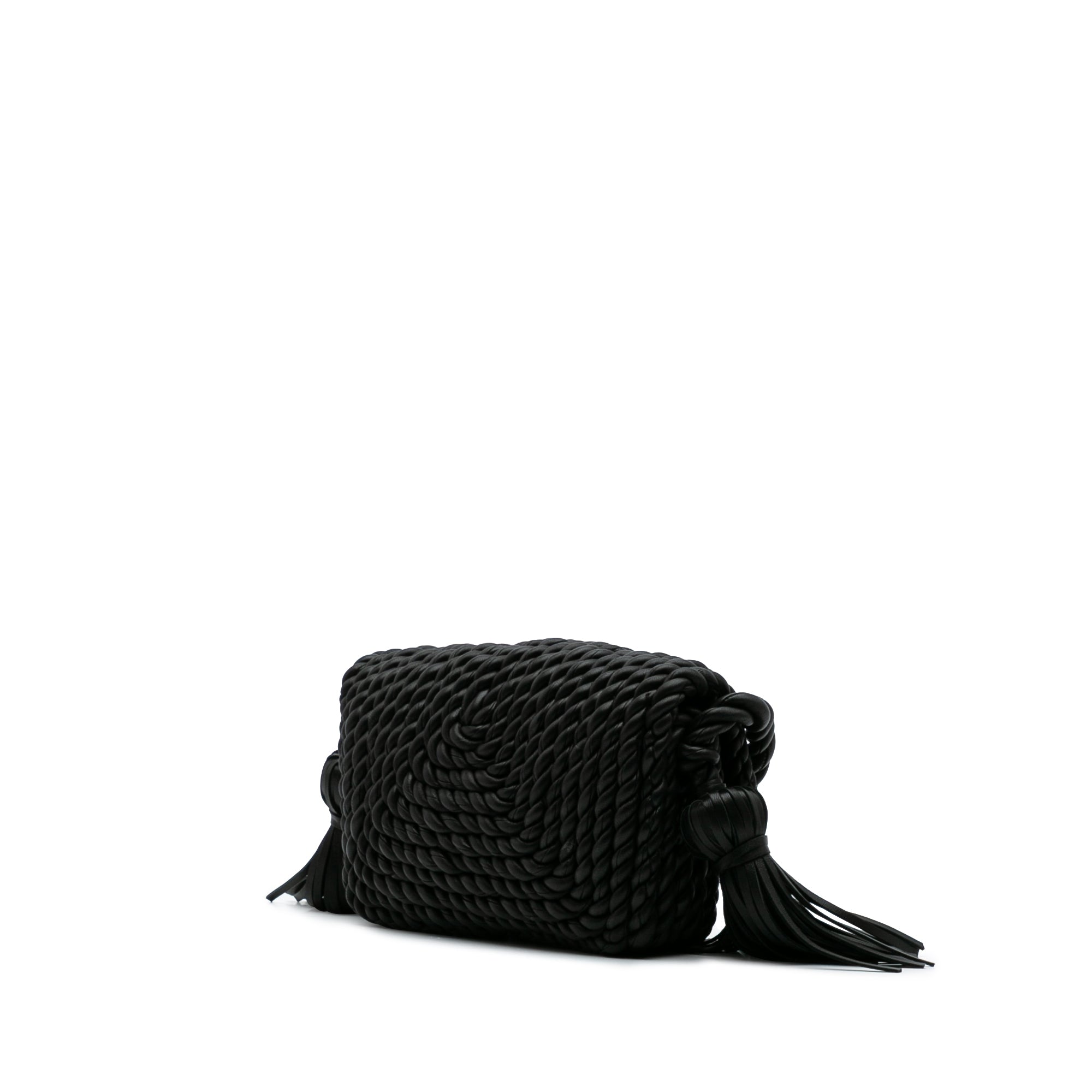 Lambskin Torchon Classic Tasseled Twisted Crossbody