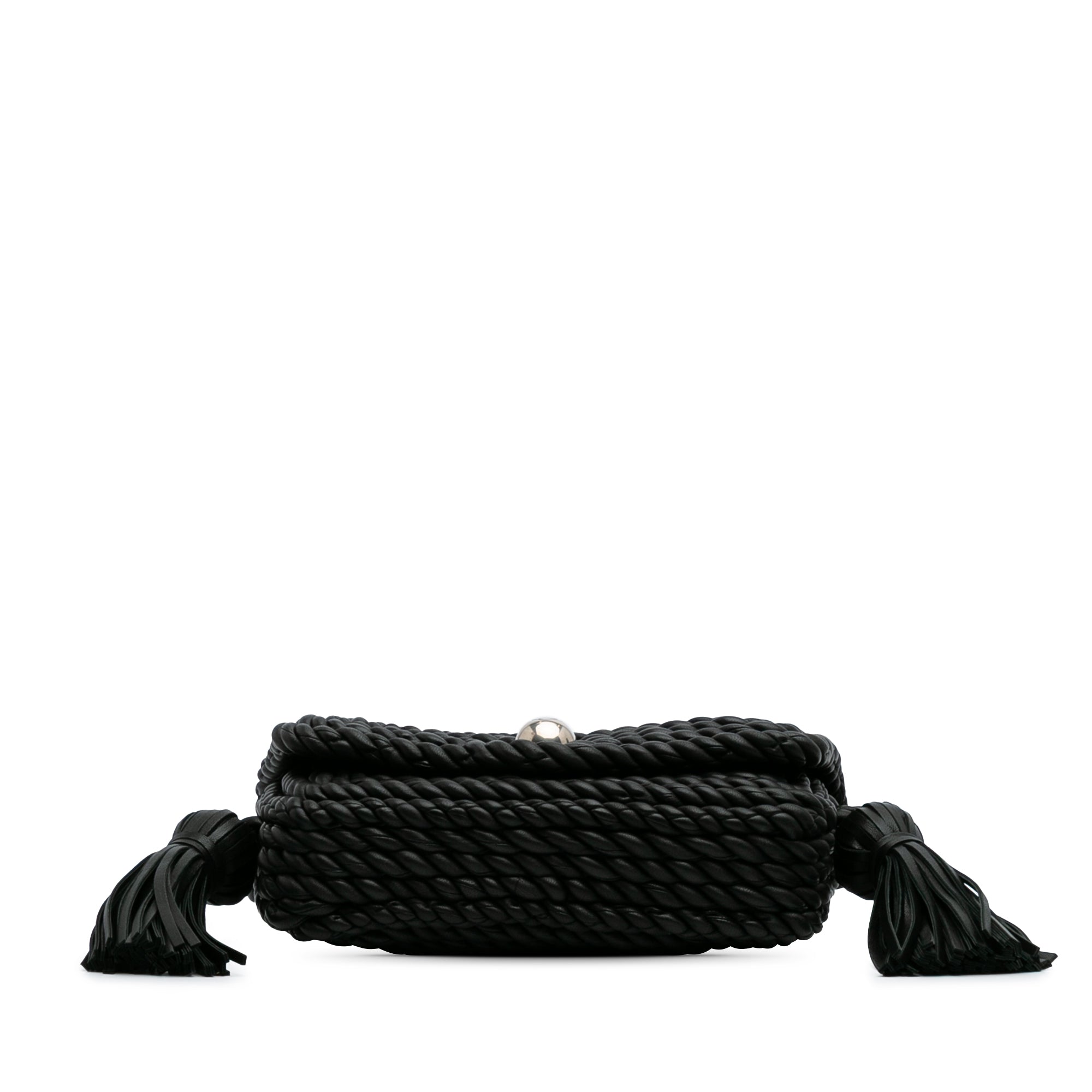 Lambskin Torchon Classic Tasseled Twisted Crossbody
