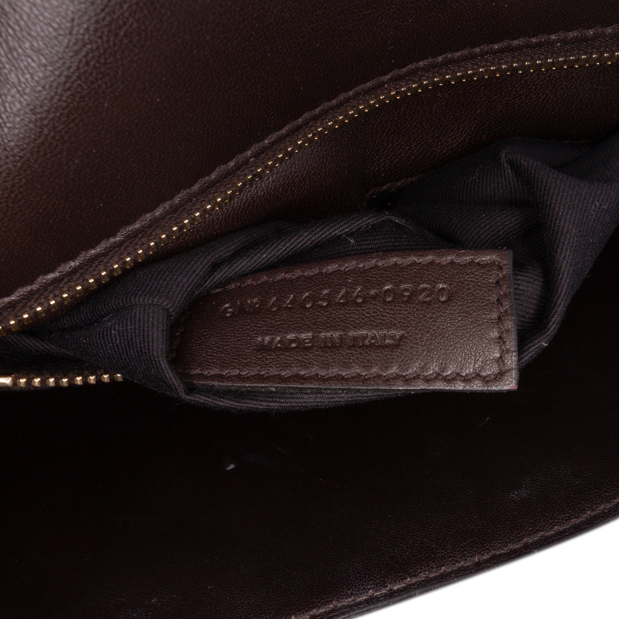 Croc Embossed Leather Tuc Chain Shoulder Bag