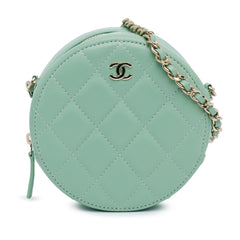 Quilted Lambskin Round Crossbody_0