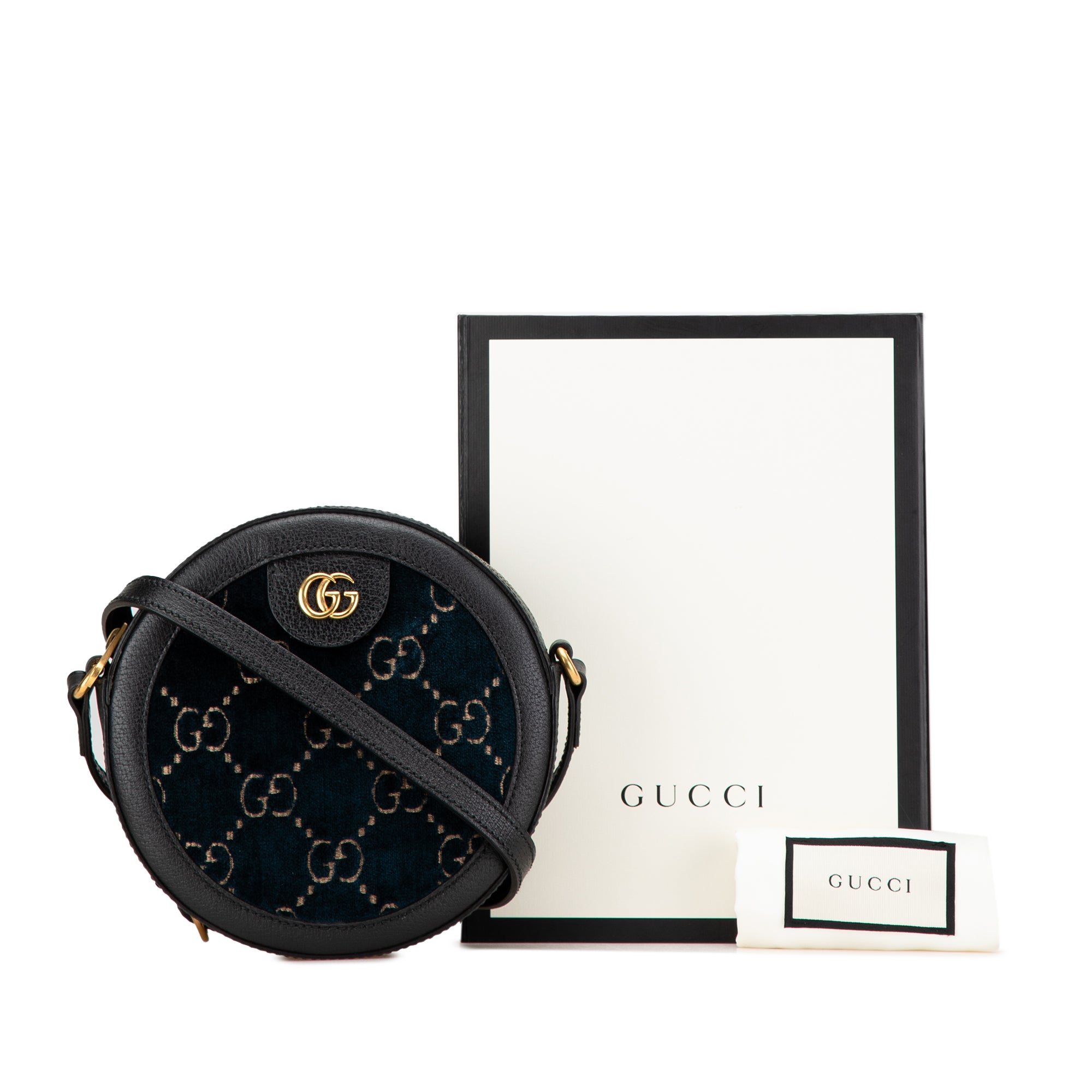 GG Velvet Ophidia Round Crossbody
