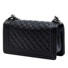 Old Medium Quilted Lambskin Boy Flap