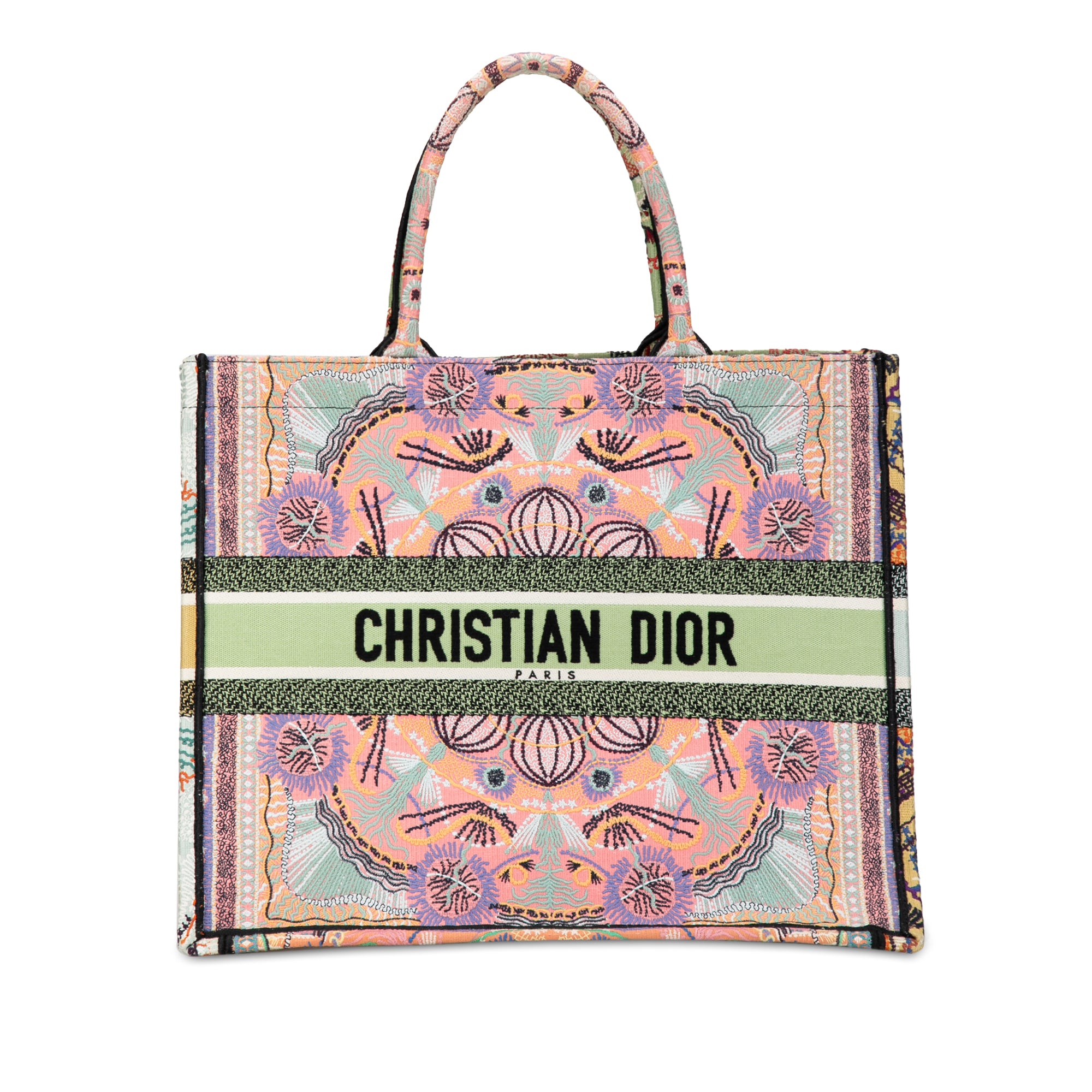 Cruise Large Lights Embroidered Multicolor Canvas Book Tote_0