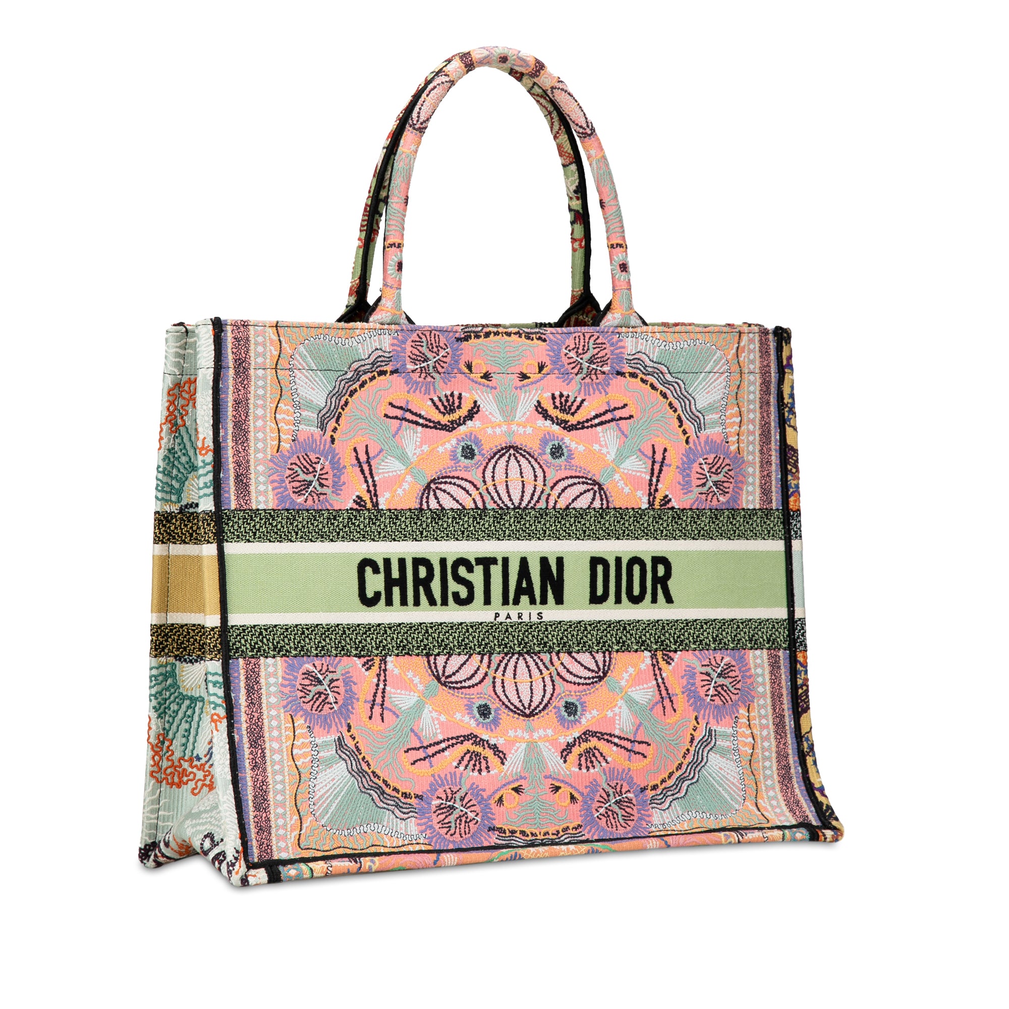 Cruise Large Lights Embroidered Multicolor Canvas Book Tote