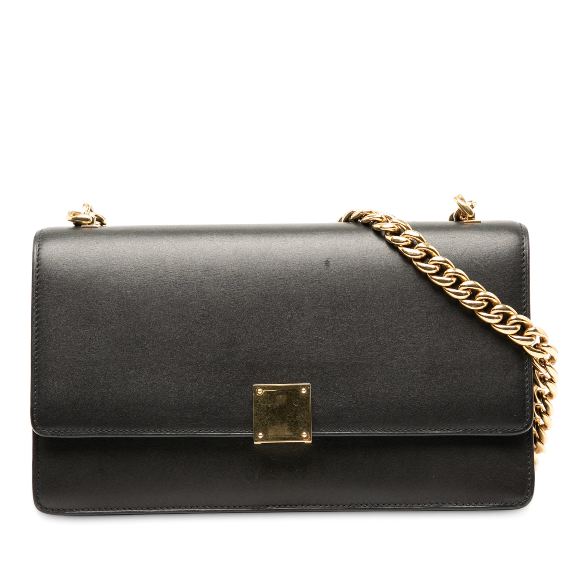 Small Leather Case Chain Flap