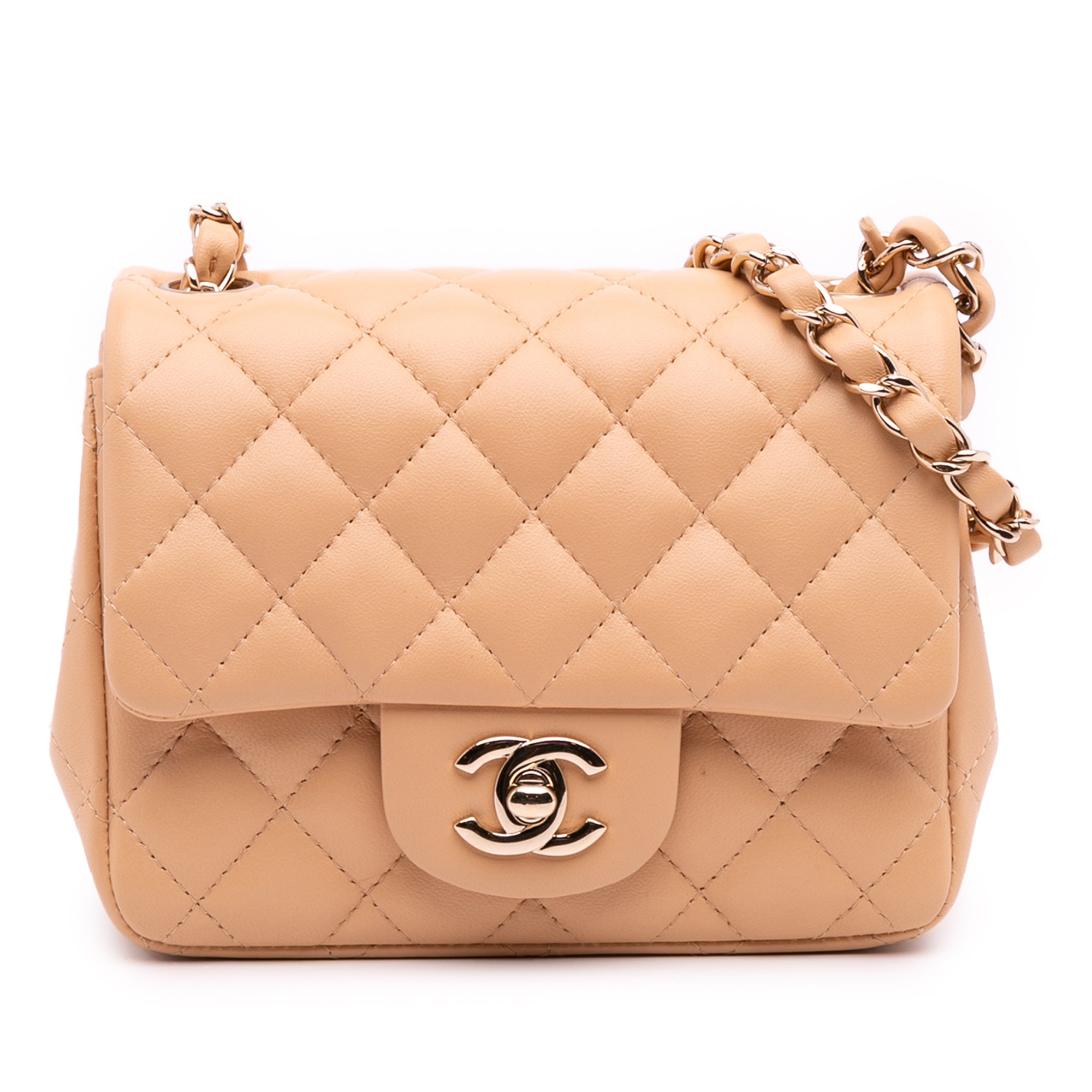 Mini Square Classic Lambskin Single Flap