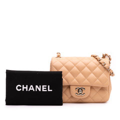 Mini Square Classic Lambskin Single Flap