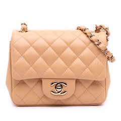 Mini Square Classic Lambskin Single Flap