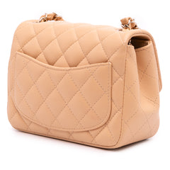 Mini Square Classic Lambskin Single Flap