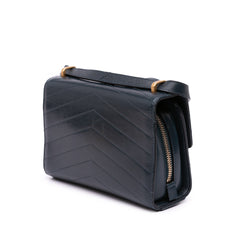 Small CC Chevron Calfskin Medal Flap