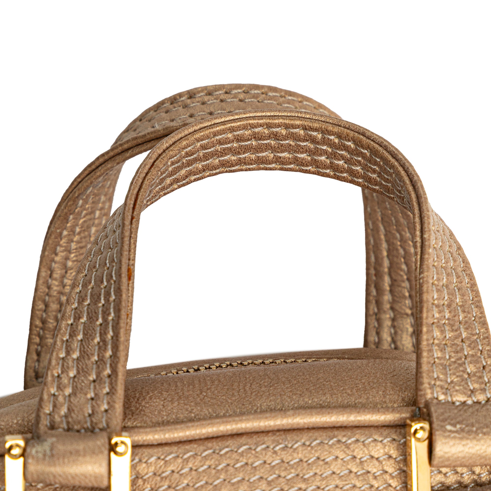 Micro Metallic Leather Amazona Satchel