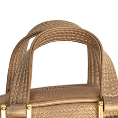 Micro Metallic Leather Amazona Satchel