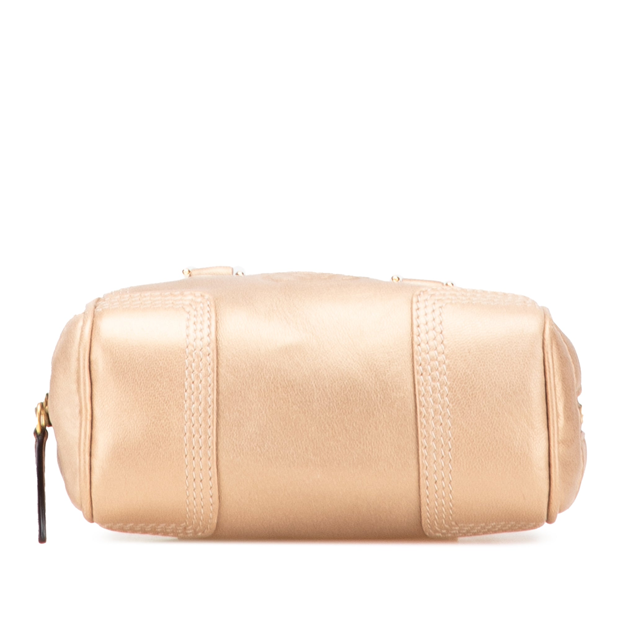 Micro Metallic Leather Amazona Satchel
