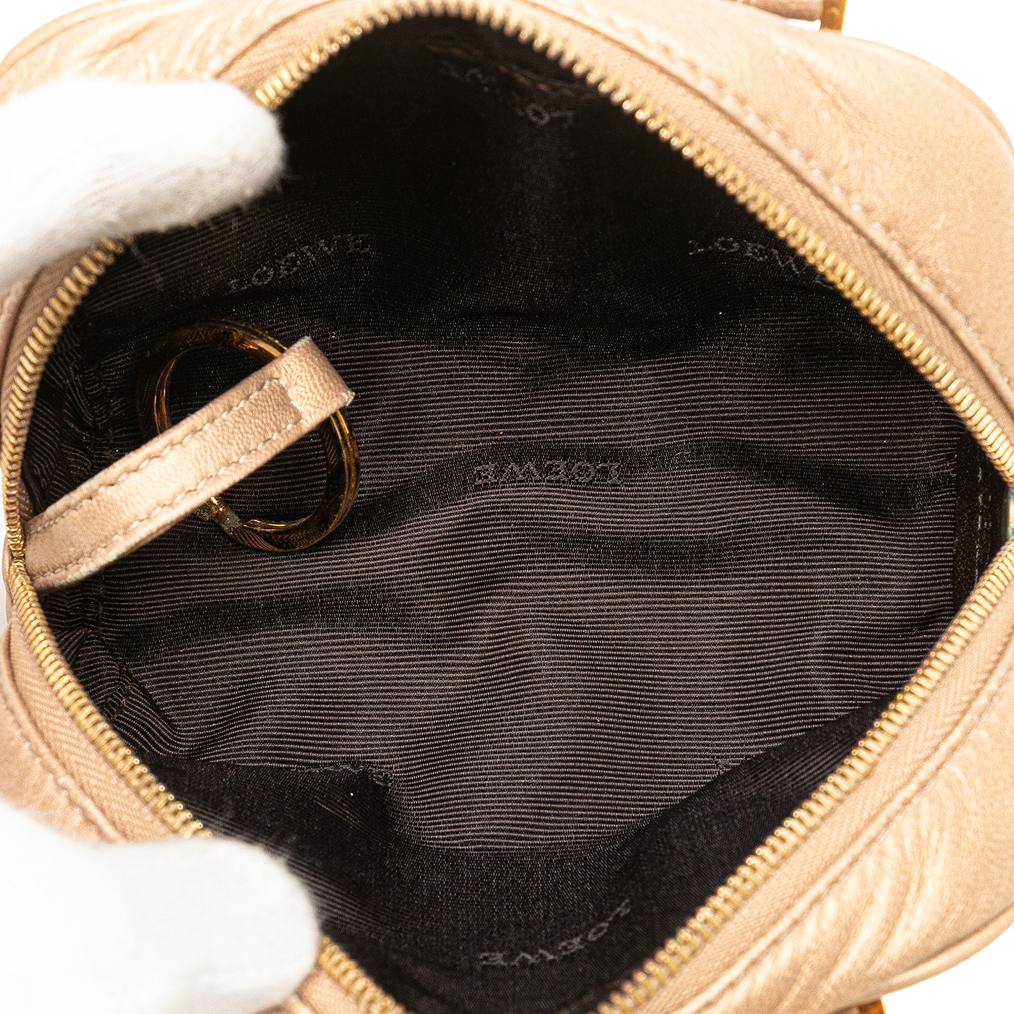 Micro Metallic Leather Amazona Satchel