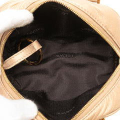 Micro Metallic Leather Amazona Satchel