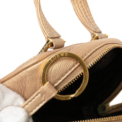 Micro Metallic Leather Amazona Satchel