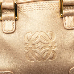 Micro Metallic Leather Amazona Satchel