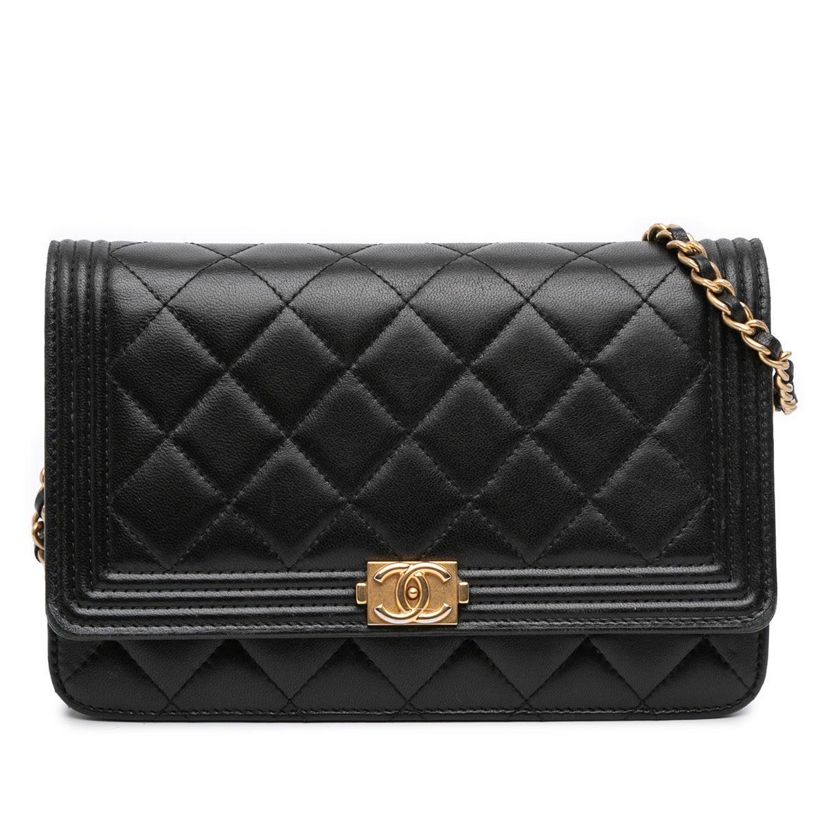 Quilted Lambskin Boy Wallet On Chain