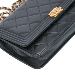 Quilted Lambskin Boy Wallet On Chain