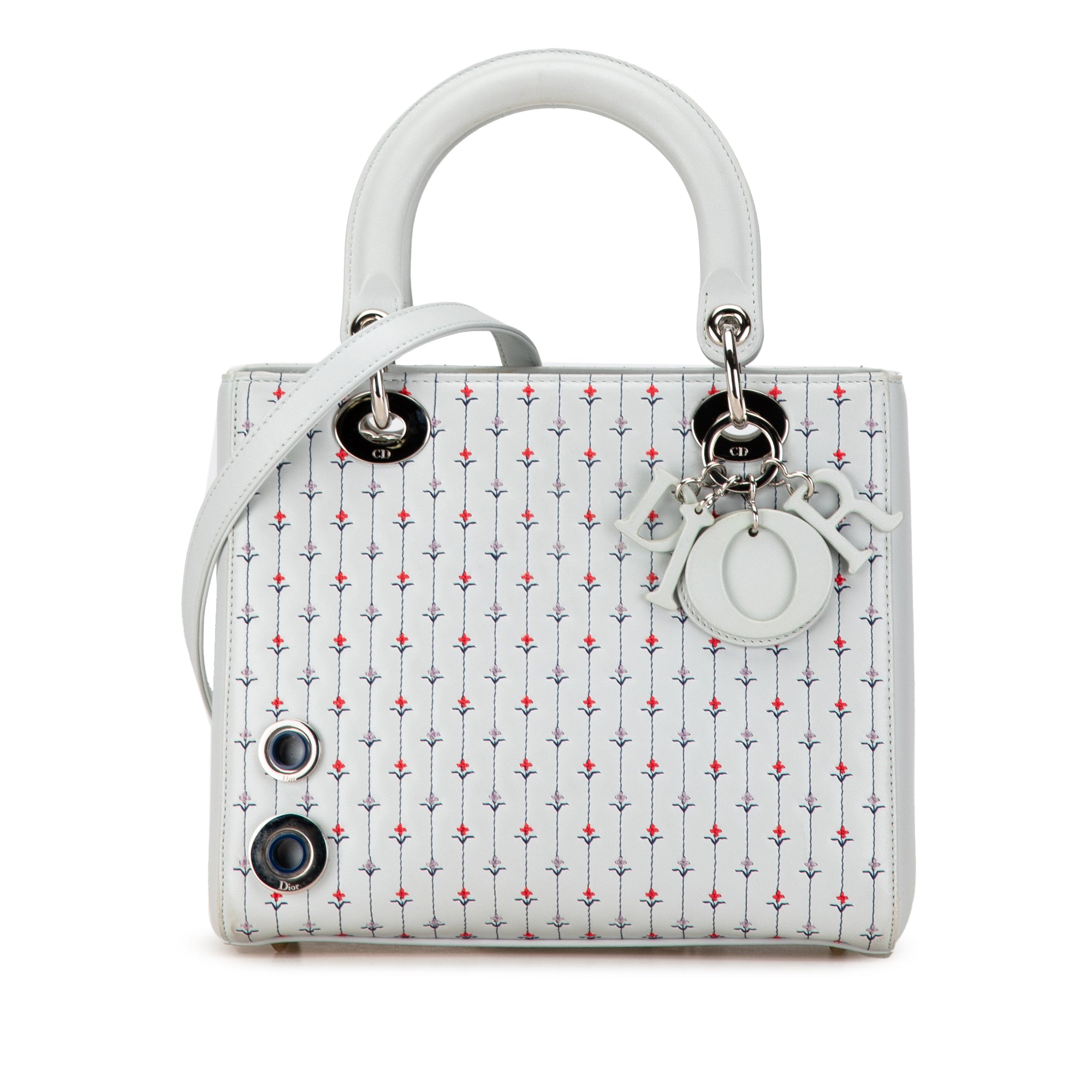 Medium Calfskin Embroidered Flower Lady Dior_0