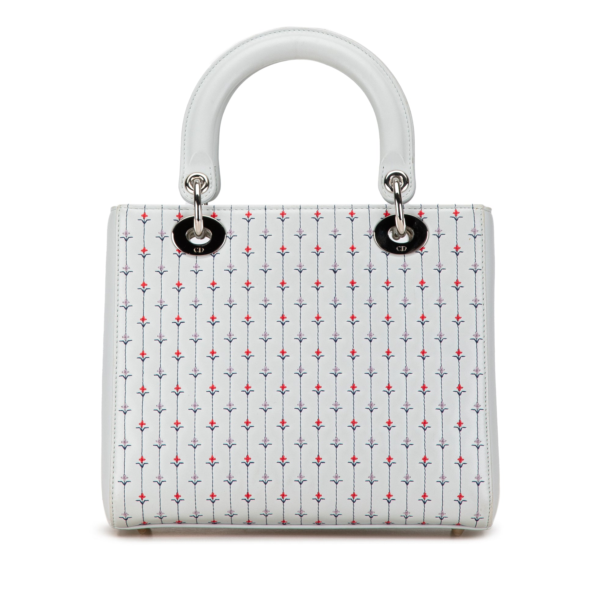 Medium Calfskin Embroidered Flower Lady Dior_2