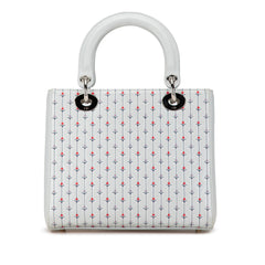 Medium Calfskin Embroidered Flower Lady Dior