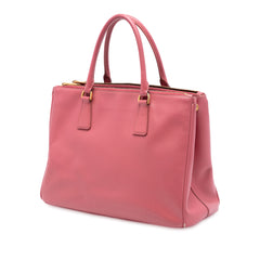 Medium Saffiano Lux Galleria Double Zip Satchel