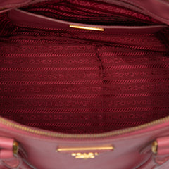 Medium Saffiano Lux Galleria Double Zip Satchel