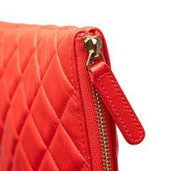 Large Quilted Lambskin O Case Clutch