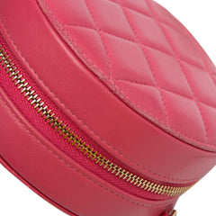 CC Quilted Lambskin Lucky Charms Round Clutch with Chain_8