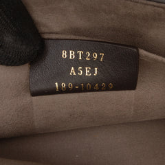 Zucca Shearling Double F Baguette Satchel