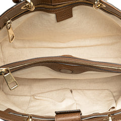 Medium Leather Bamboo Shopper