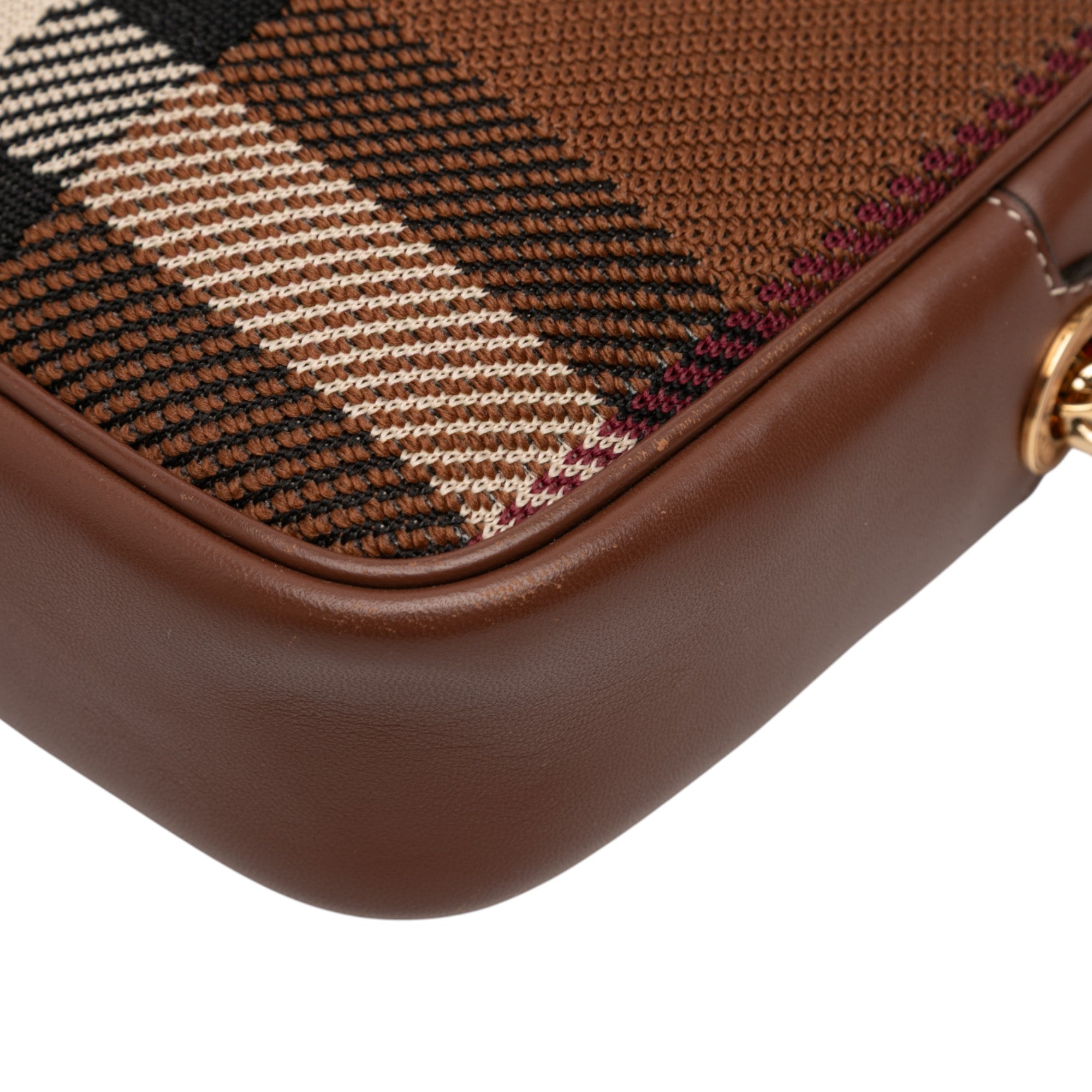 Small Knitted Check Lola Camera Bag