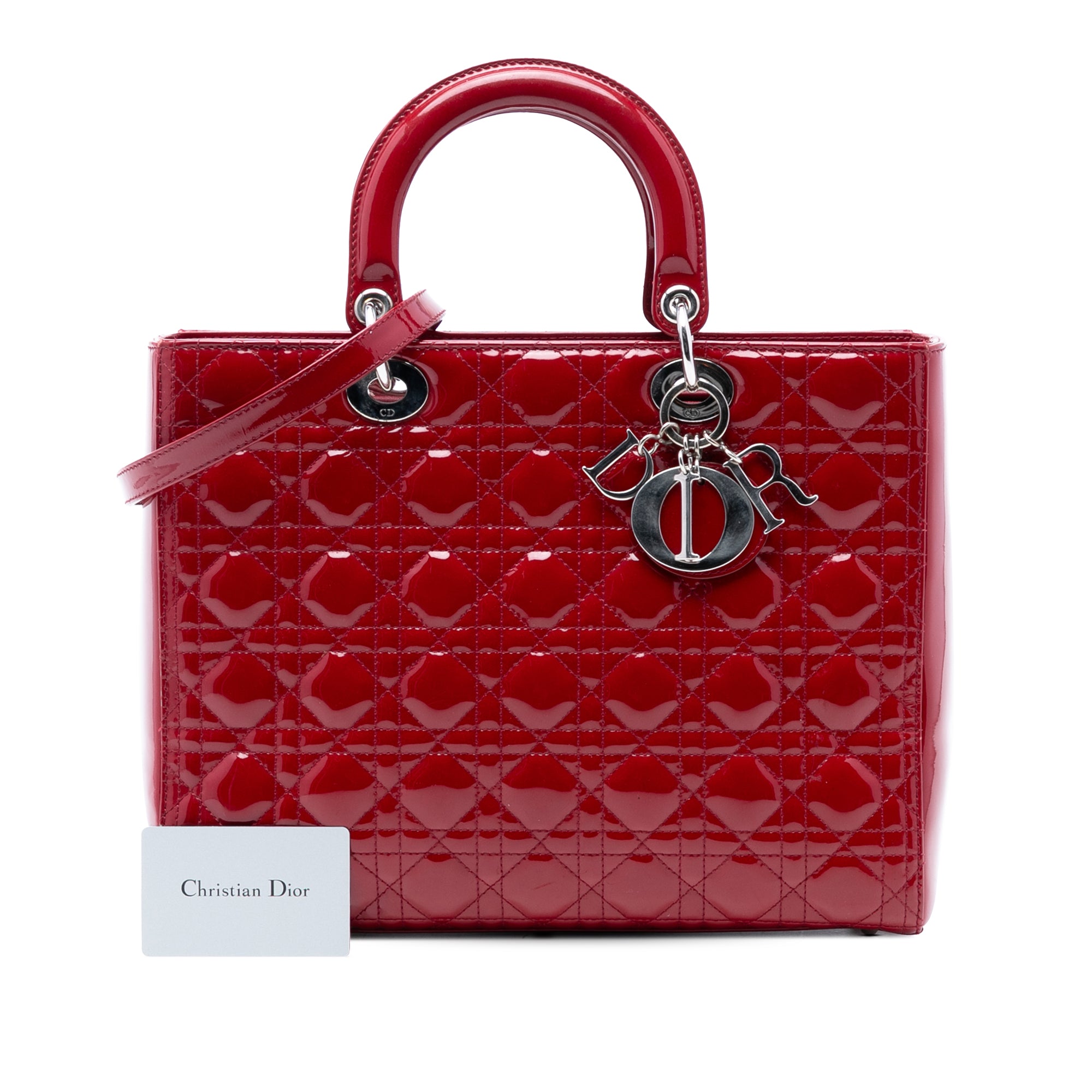Large Patent Cannage Lady Dior