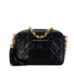 CC Quilted Lambskin Tassel Camera Bag