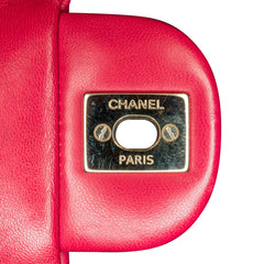 Medium Classic Lambskin Valentines Heart Charms Single Flap