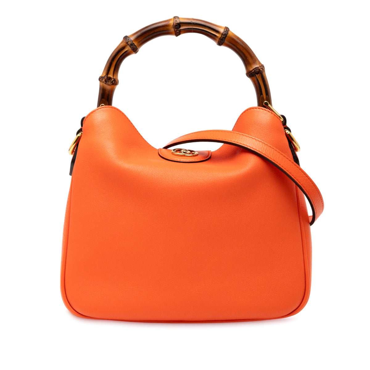 Small Leather Bamboo Diana Satchel