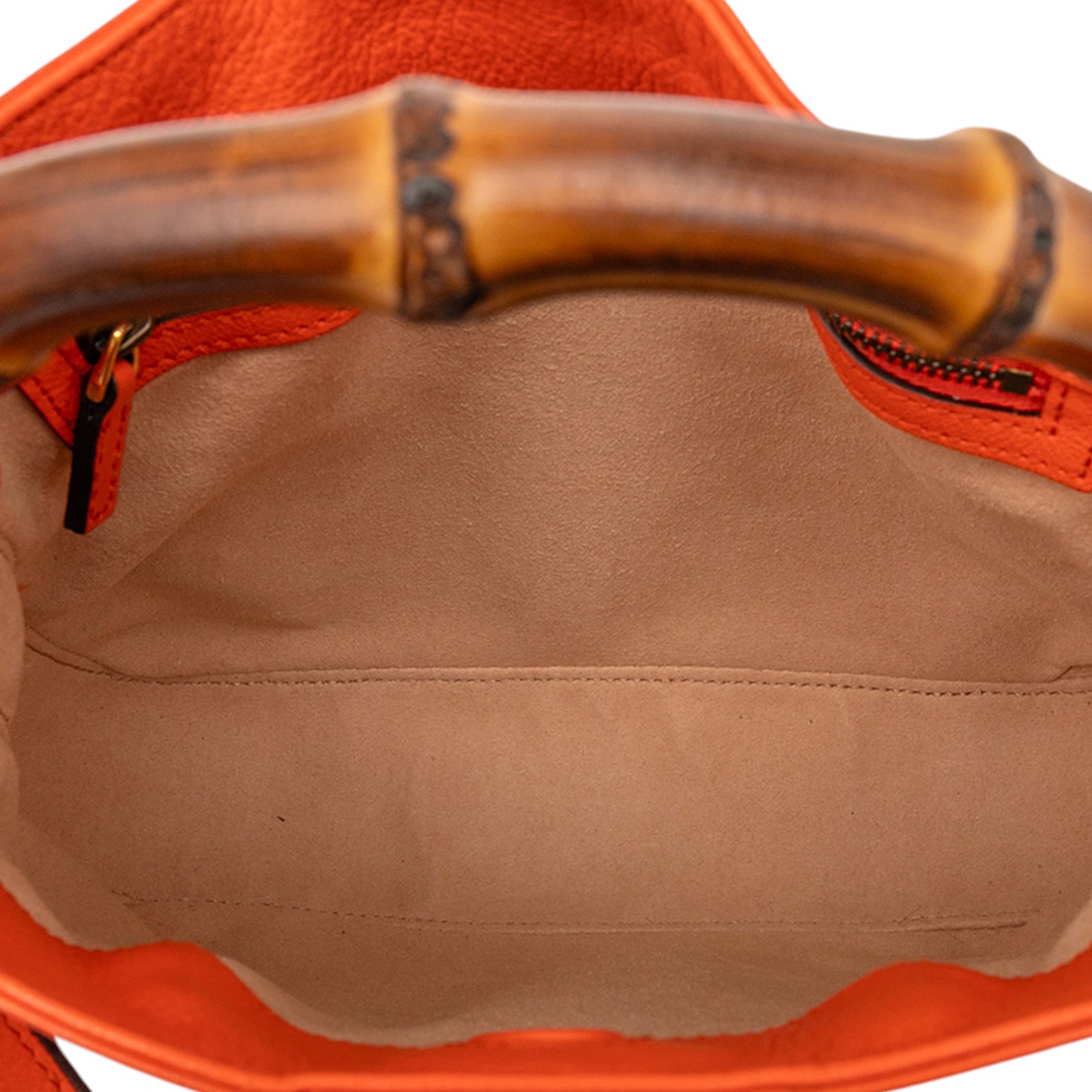 Small Leather Bamboo Diana Satchel