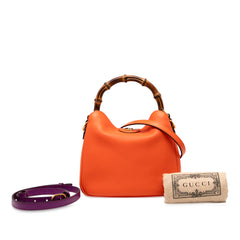 Small Leather Bamboo Diana Satchel
