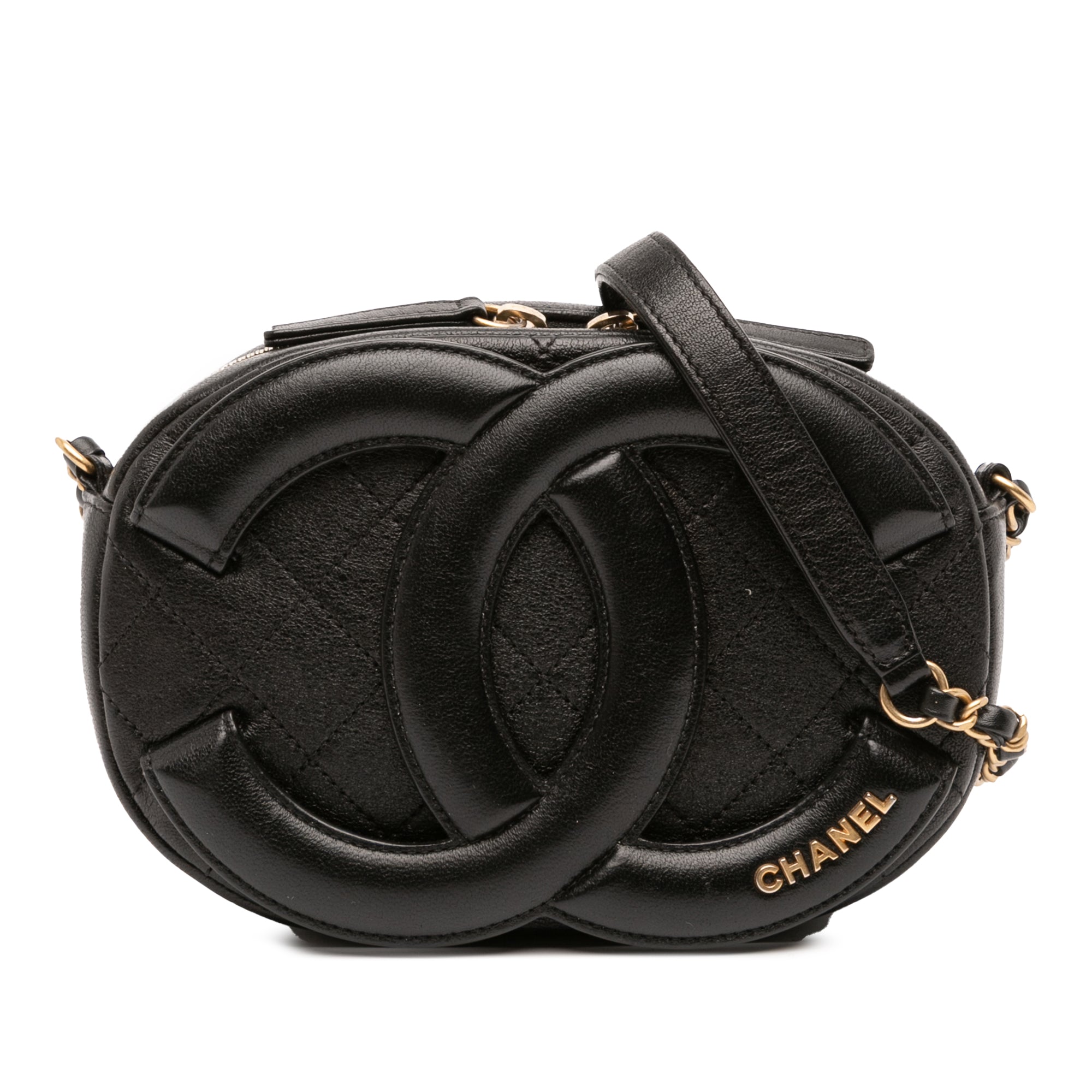 CC Quilted Lambskin Coco Midnight Camera Bag