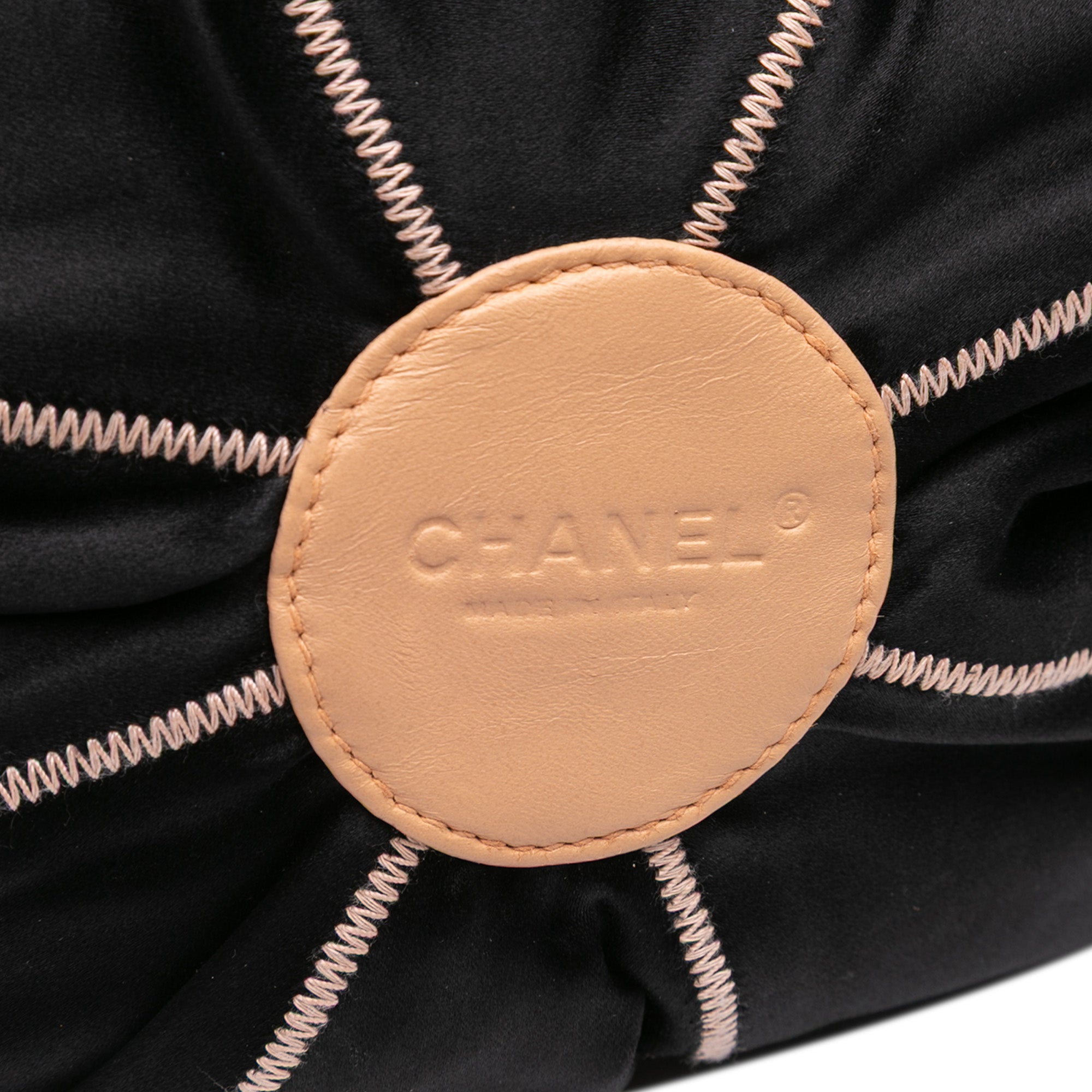 Lambskin and Satin Reversible Sac Cordon Bucket Bag