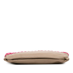 Intrecciato Trimmed Bicolor Nappa Clutch