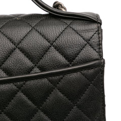 Medium Quilted Goatskin CC University Flap